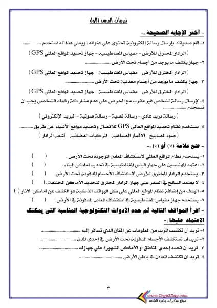 مذكرة تكنولوجيا المعلومات للصف الرابع الابتدائي ترم اول